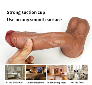 Realistic Dildos Feels Like Skin, Dildo with Suction Cup for Hands-Free Play Adult Sex Toys for Women